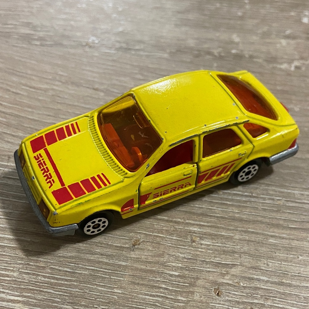 Vintage Majorette Yellow FORD SIERRA Euro No 272 1/58 Made If France Car